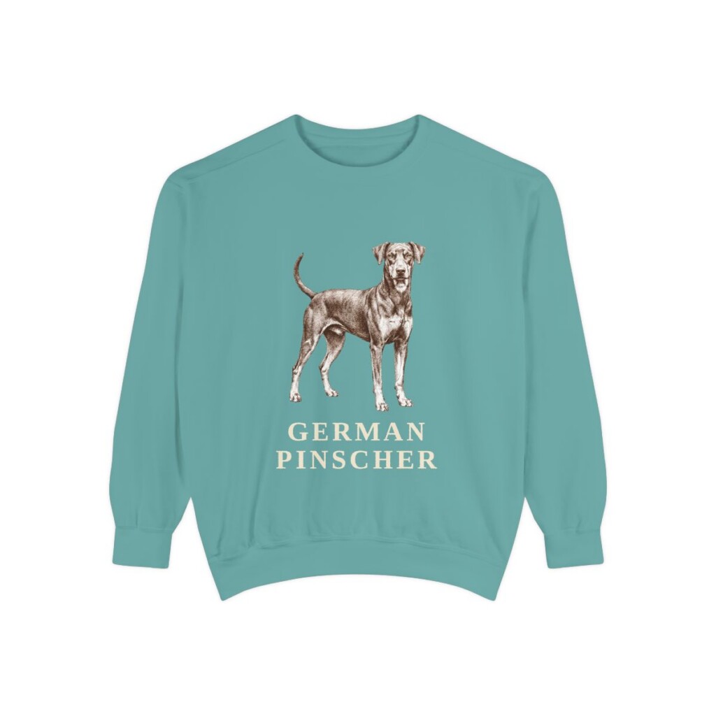 German Pinscher Sweatshirt, Seafoam, front view