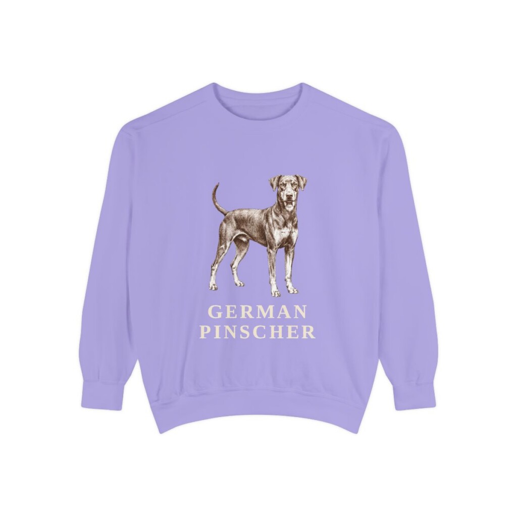 German Pinscher Sweatshirt, Violet, front view