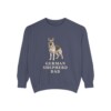 German Shepherd Dad Sweatshirt, Denim, front view