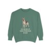 German Shepherd Dad Sweatshirt, Light Green, front view