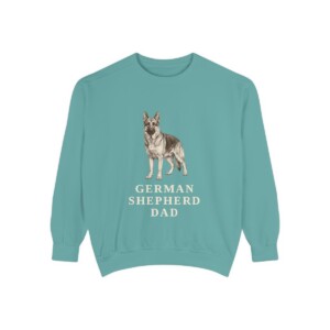German Shepherd Dad Sweatshirt, Seafoam, front view