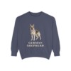 German Shepherd Sweatshirt, Denim, front view