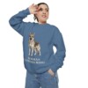 German Shepherd Humor Sweatshirt, Blue Jean, person 2 context