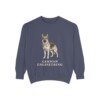 German Shepherd Humor Sweatshirt, Denim, front view