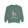 German Shepherd Humor Sweatshirt, Light Green, front view