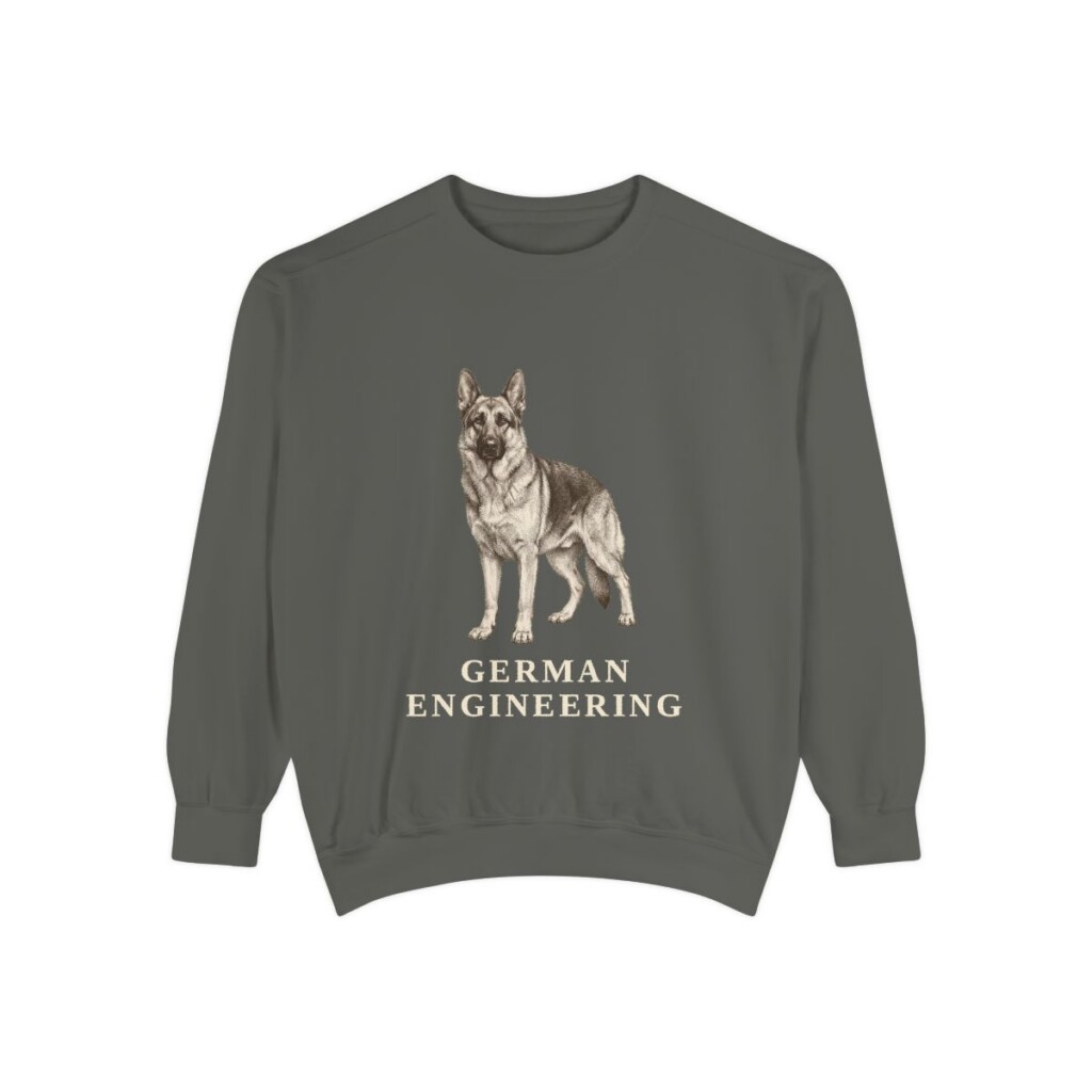 German Shepherd Humor Sweatshirt, Pepper, front view