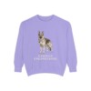 German Shepherd Humor Sweatshirt, Violet, front view