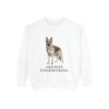 German Shepherd Humor Sweatshirt, White, front view