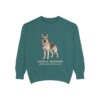 German Shepherd Latin Sweatshirt, Blue Spruce, front view