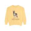 German Shepherd Latin Sweatshirt, Butter, front view