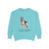 German Shepherd Latin Sweatshirt, Chalky Mint, front view