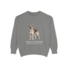 German Shepherd Latin Sweatshirt, Grey, front view