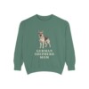 German Shepherd Mom Sweatshirt, Light Green, front view