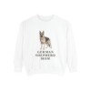 German Shepherd Mom Sweatshirt, White, front view