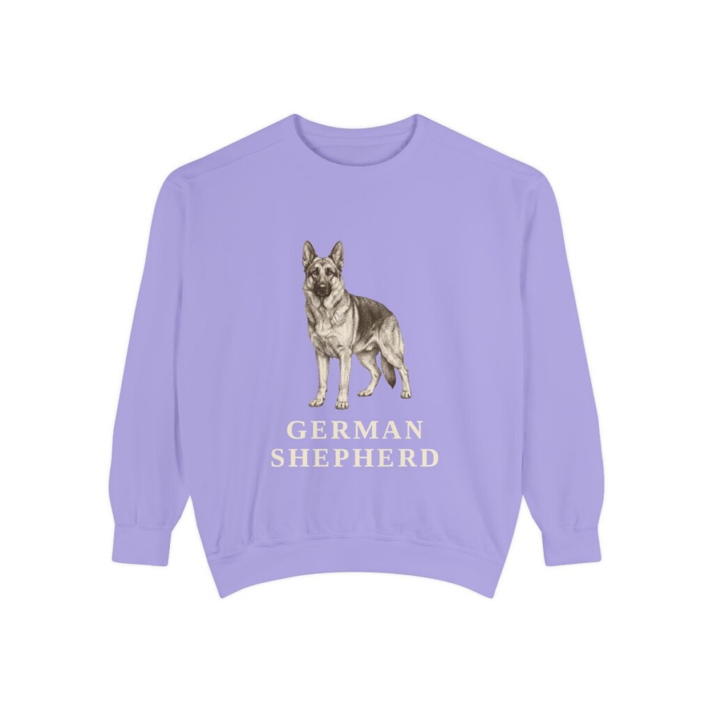 German Shepherd Sweatshirt, Violet, front view