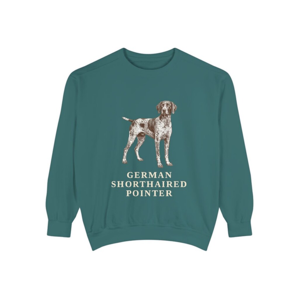 german-shorthaired-pointer-sweatshirt-blue-spruce German Shorthaired Pointer Sweatshirt, Blue Spruce, front view