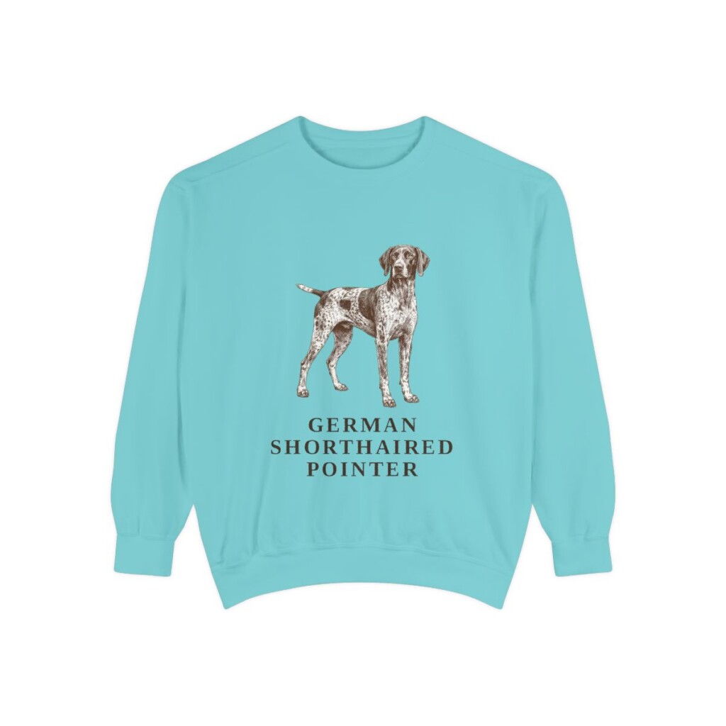 german-shorthaired-pointer-sweatshirt-chalky-mint German Shorthaired Pointer Sweatshirt, Chalky Mint, front view