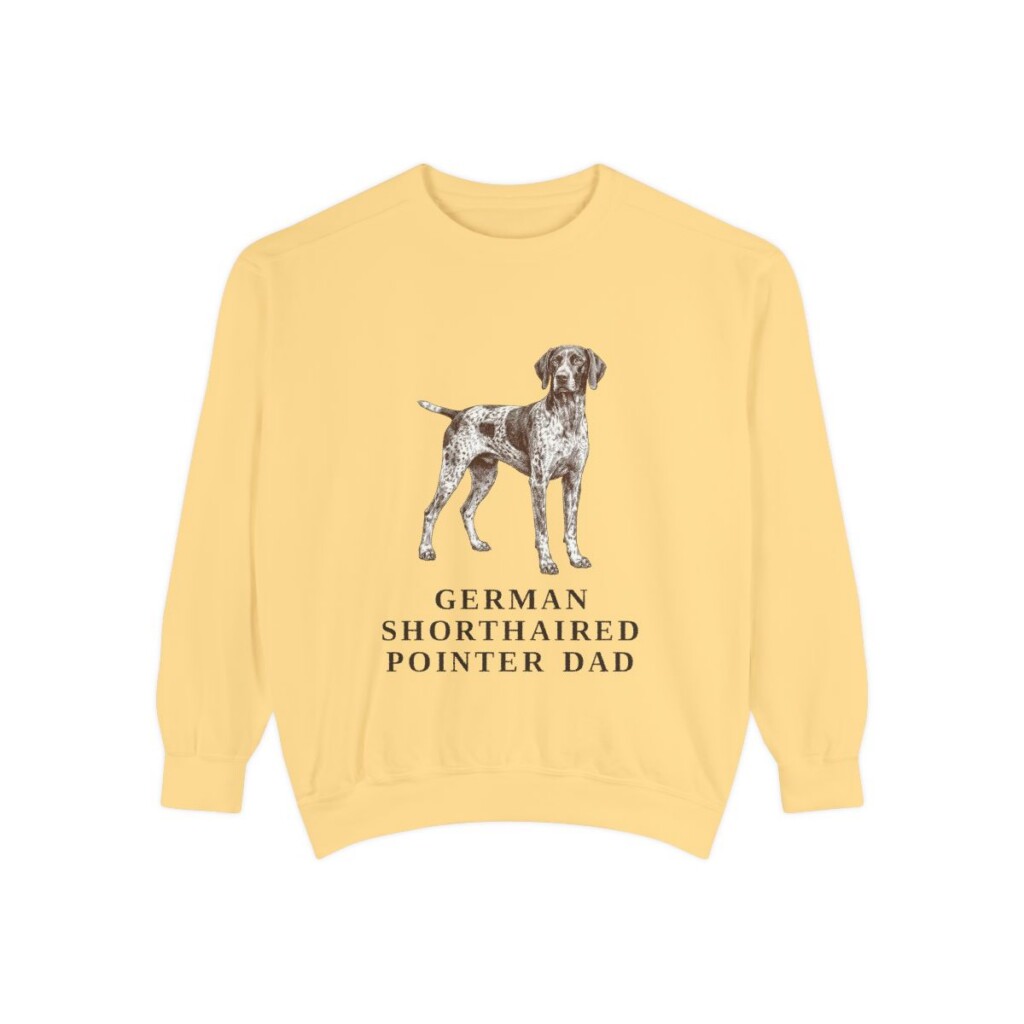 German Shorthaired Pointer Dad Sweatshirt, Butter, front view