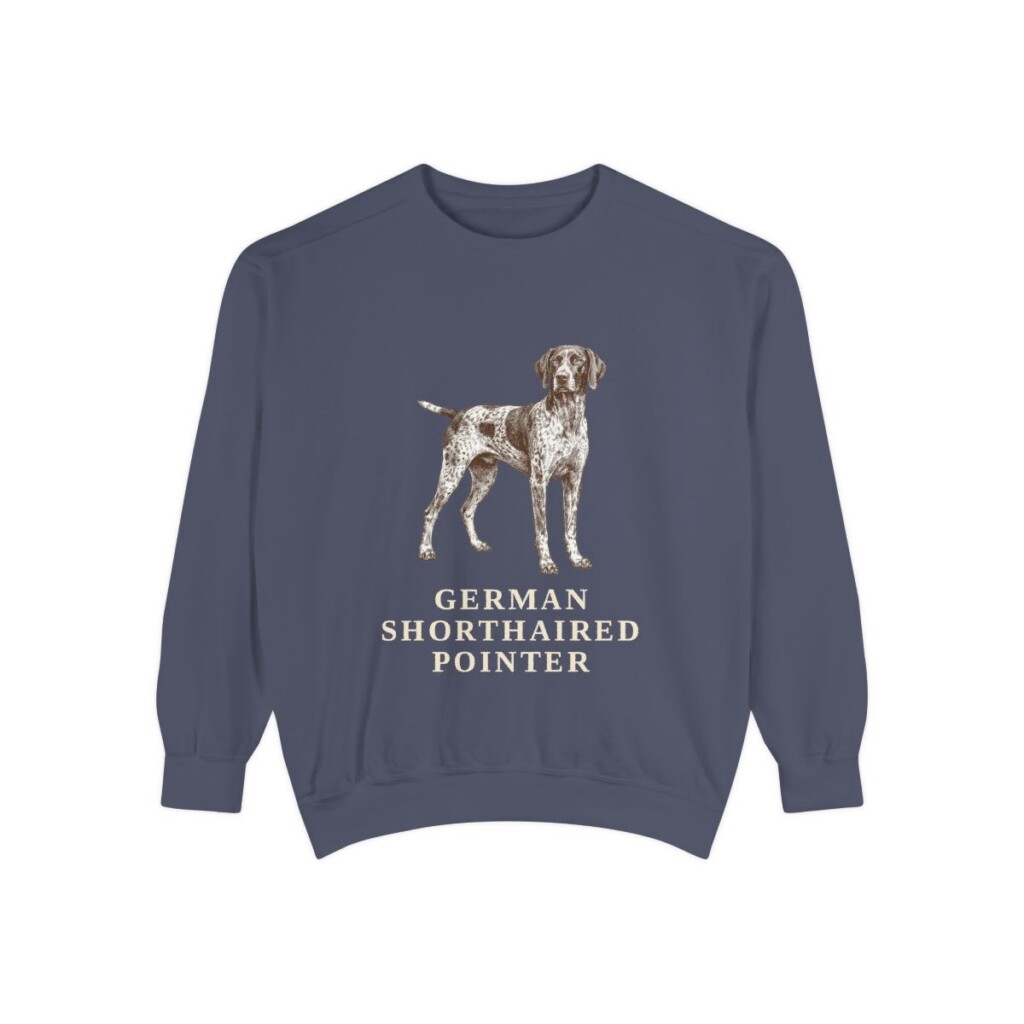 german-shorthaired-pointer-sweatshirt-denim German Shorthaired Pointer Sweatshirt, Denim, front view