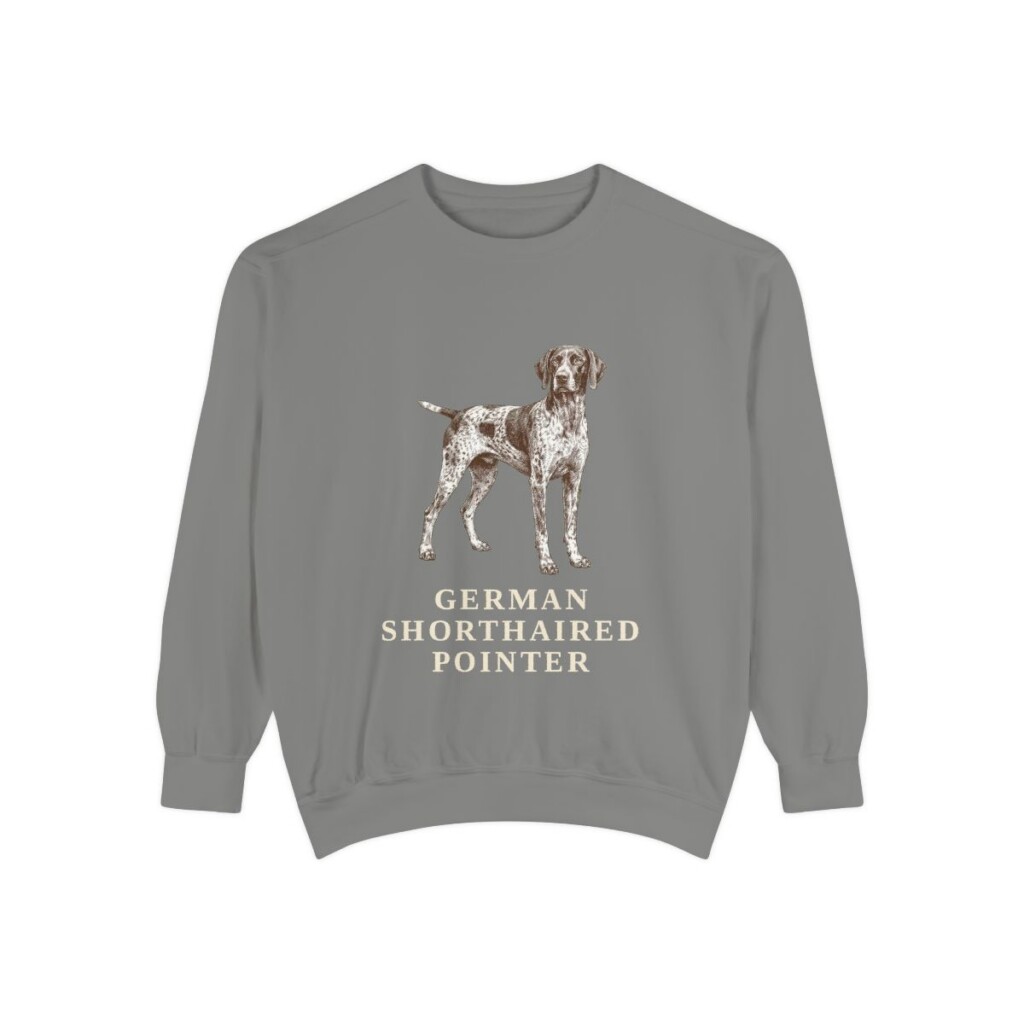 german-shorthaired-pointer-sweatshirt-grey German Shorthaired Pointer Sweatshirt, Grey, front view
