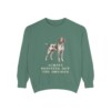 german-shorthaired-pointer-sweatshirt-humor-light-green German Shorthaired Pointer Humor Sweatshirt, Light Green, front view