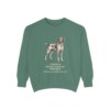 German Shorthaired Pointer Latin Sweatshirt, Light Green, front view