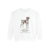 German Shorthaired Pointer Latin Sweatshirt, White, front view