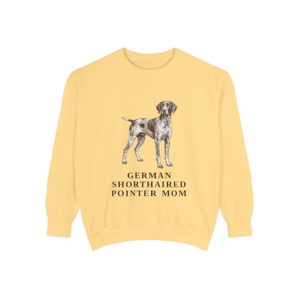 German Shorthaired Pointer Mom Sweatshirt, Butter, front view