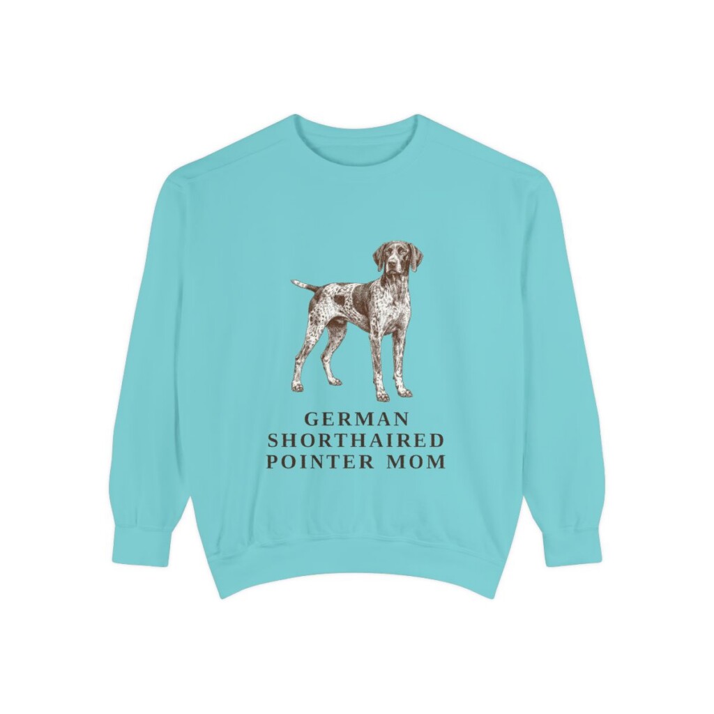 German Shorthaired Pointer Mom Sweatshirt, Chalky Mint, front view