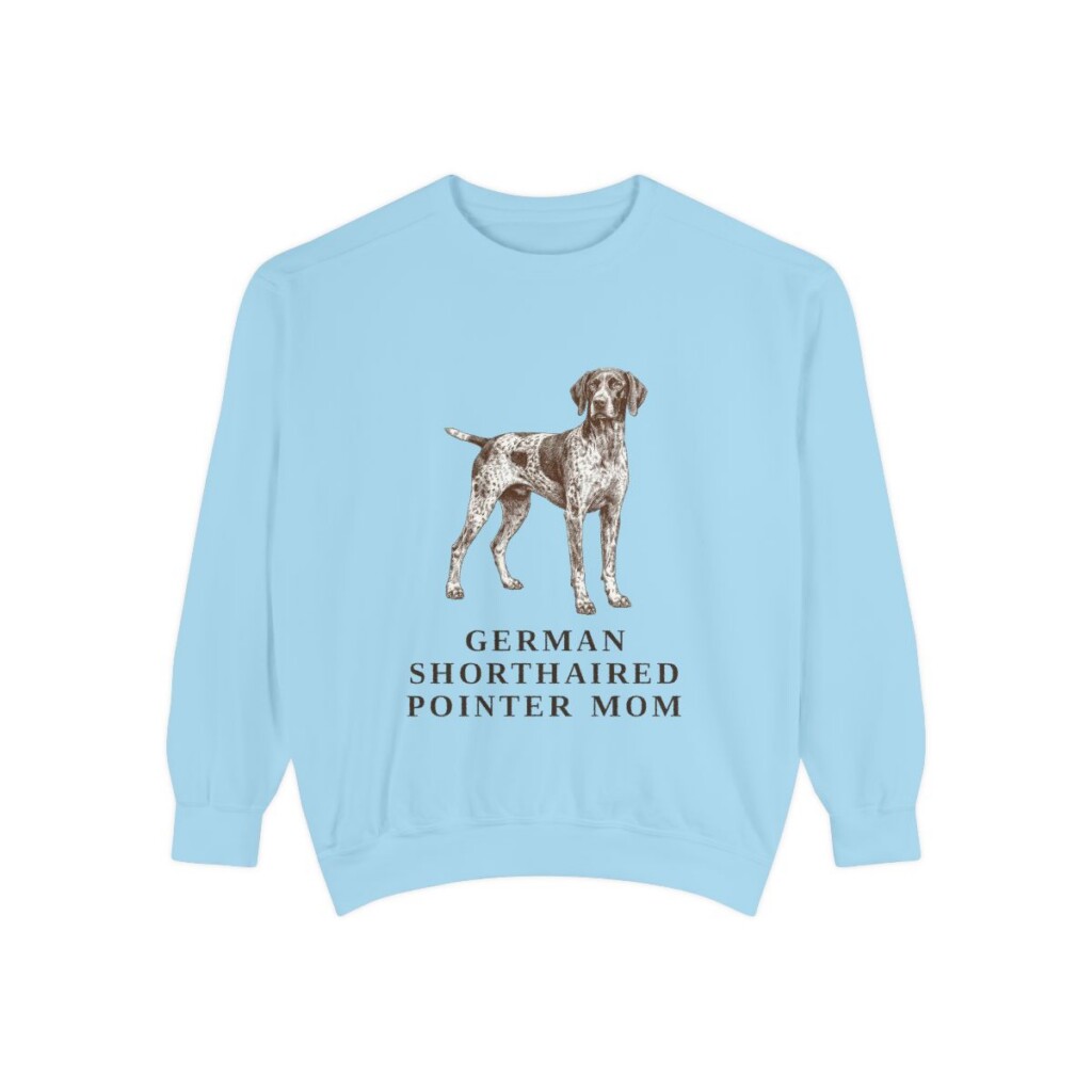German Shorthaired Pointer Mom Sweatshirt, Chambray, front view