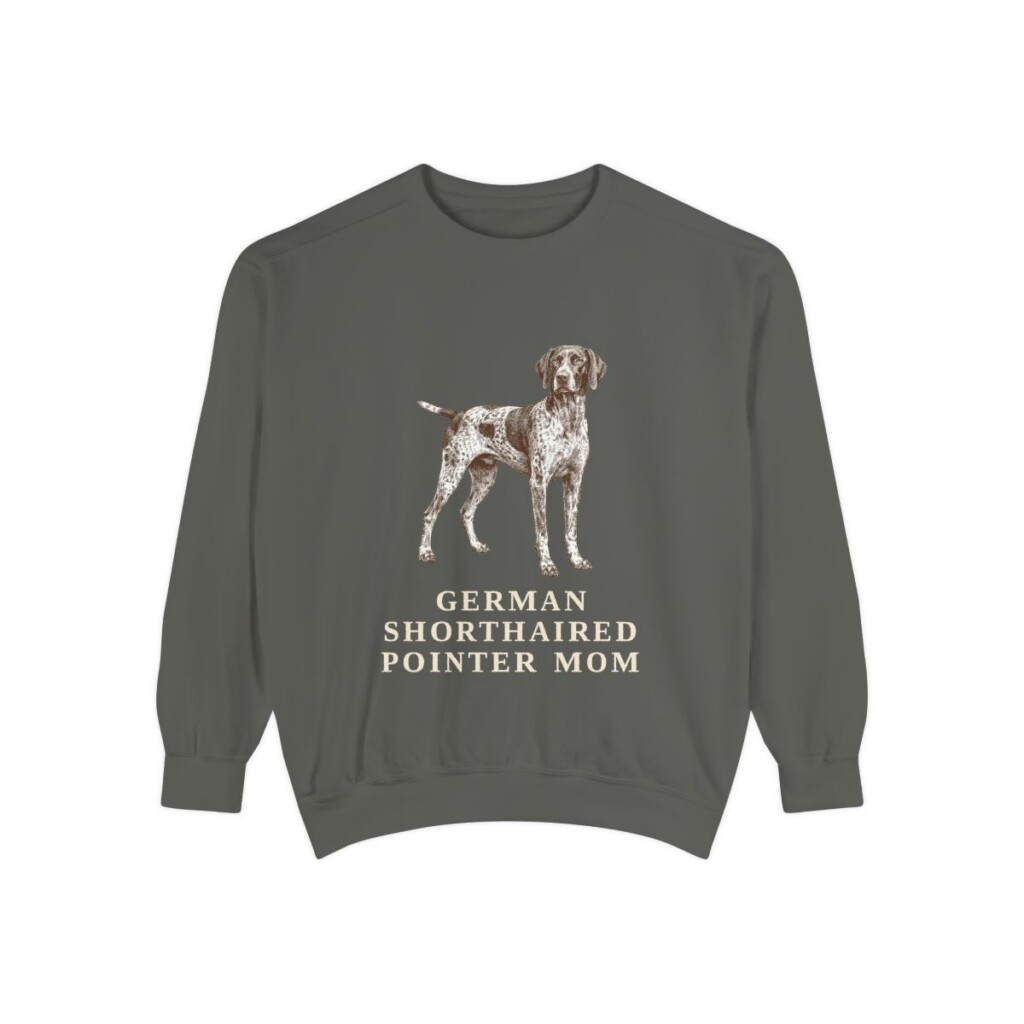 German Shorthaired Pointer Mom Sweatshirt, Pepper, front view