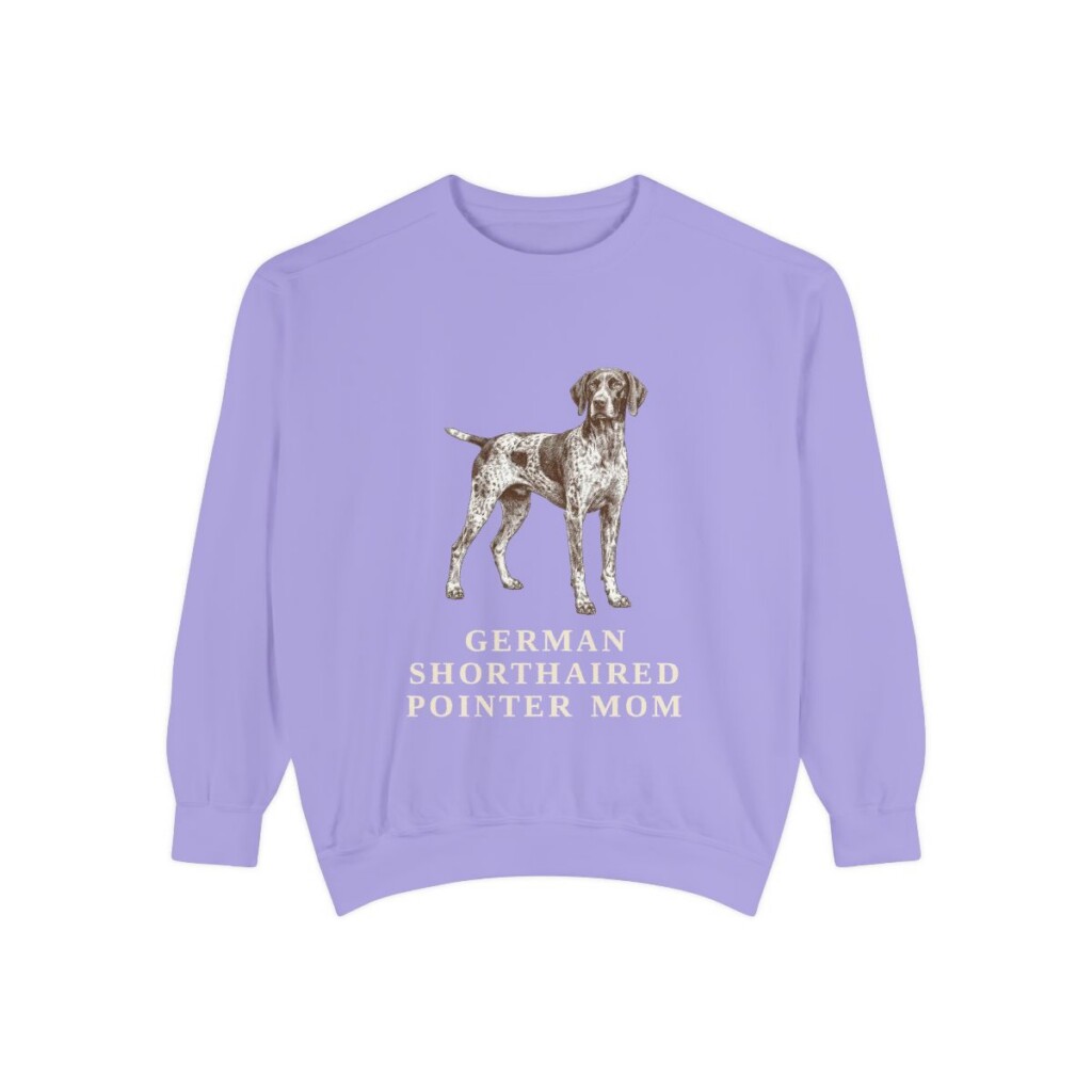 German Shorthaired Pointer Mom Sweatshirt, Violet, front view