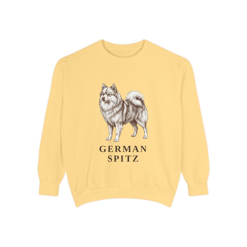 German Spitz Sweatshirt, Butter, front view