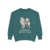 German Spitz Dad Sweatshirt, Blue Spruce, front view
