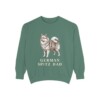 German Spitz Dad Sweatshirt, Light Green, front view
