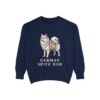 German Spitz Dad Sweatshirt, True Navy, front view