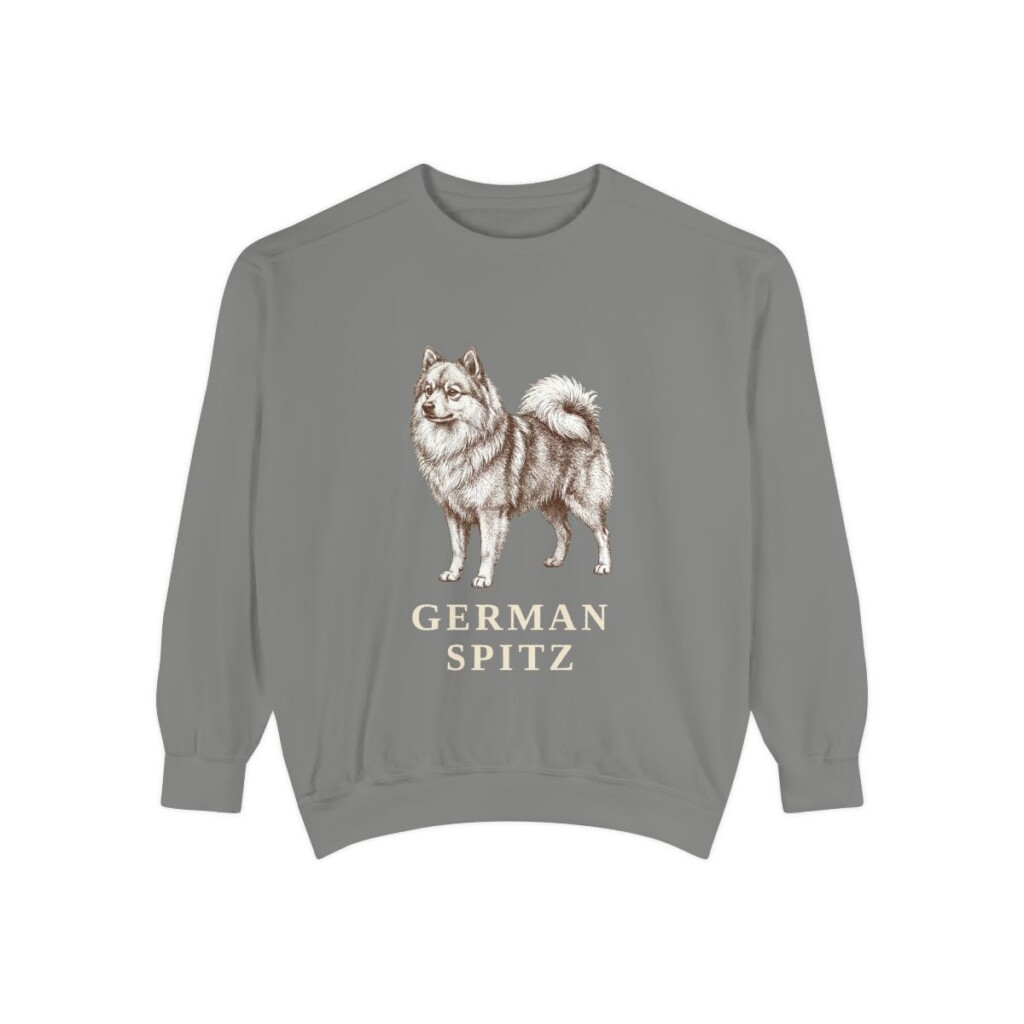 German Spitz Sweatshirt, Grey, front view