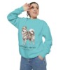 German Spitz Latin Sweatshirt, Chalky Mint, person 2 context