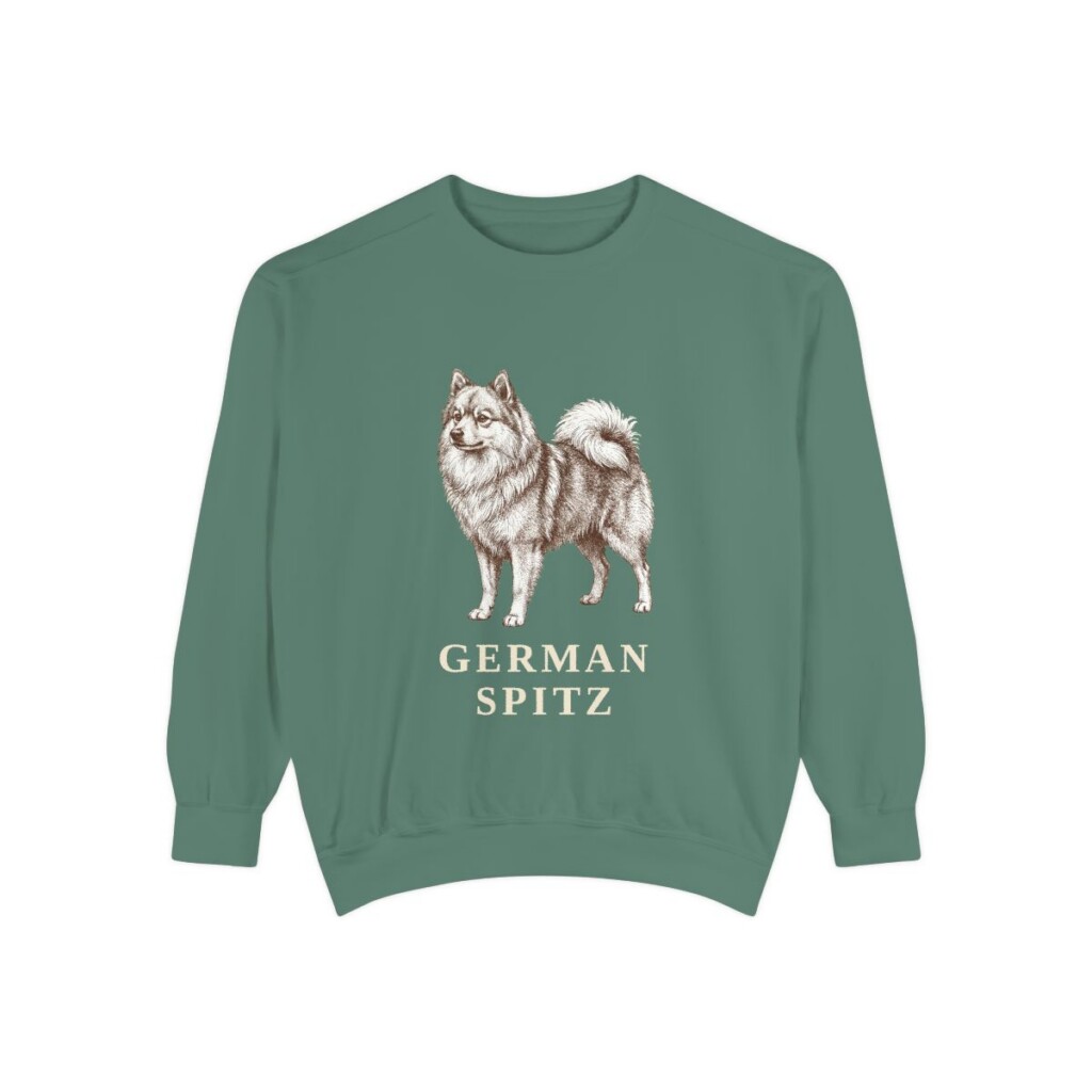German Spitz Sweatshirt, Light Green, front view