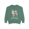 German Spitz Mom Sweatshirt, Light Green, front view