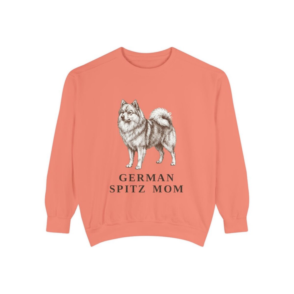 German Spitz Mom Sweatshirt, Terracotta, front view