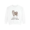 German Spitz Mom Sweatshirt, White, front view