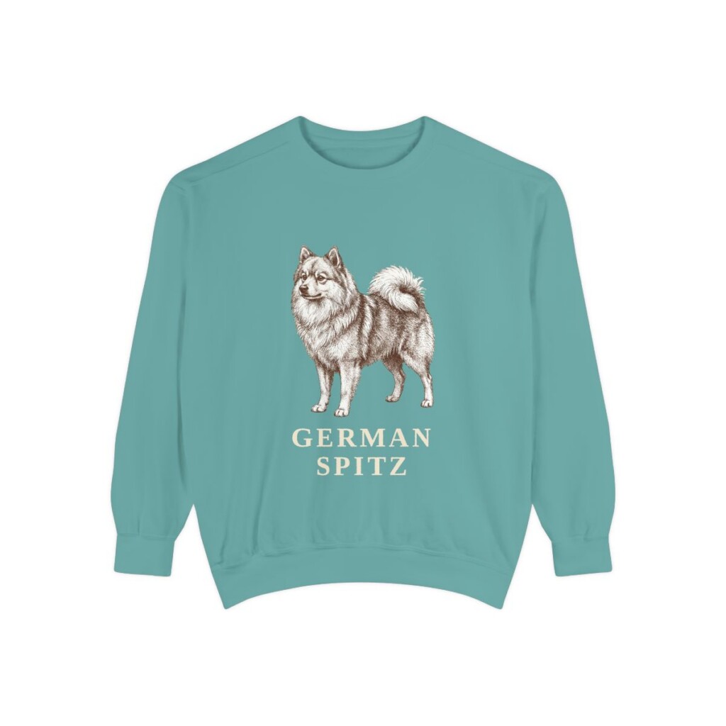 German Spitz Sweatshirt, Seafoam, front view