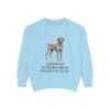 German Wirehaired Pointer Dad Sweatshirt, Chambray, front view