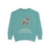 German Wirehaired Pointer Dad Sweatshirt, Seafoam, front view