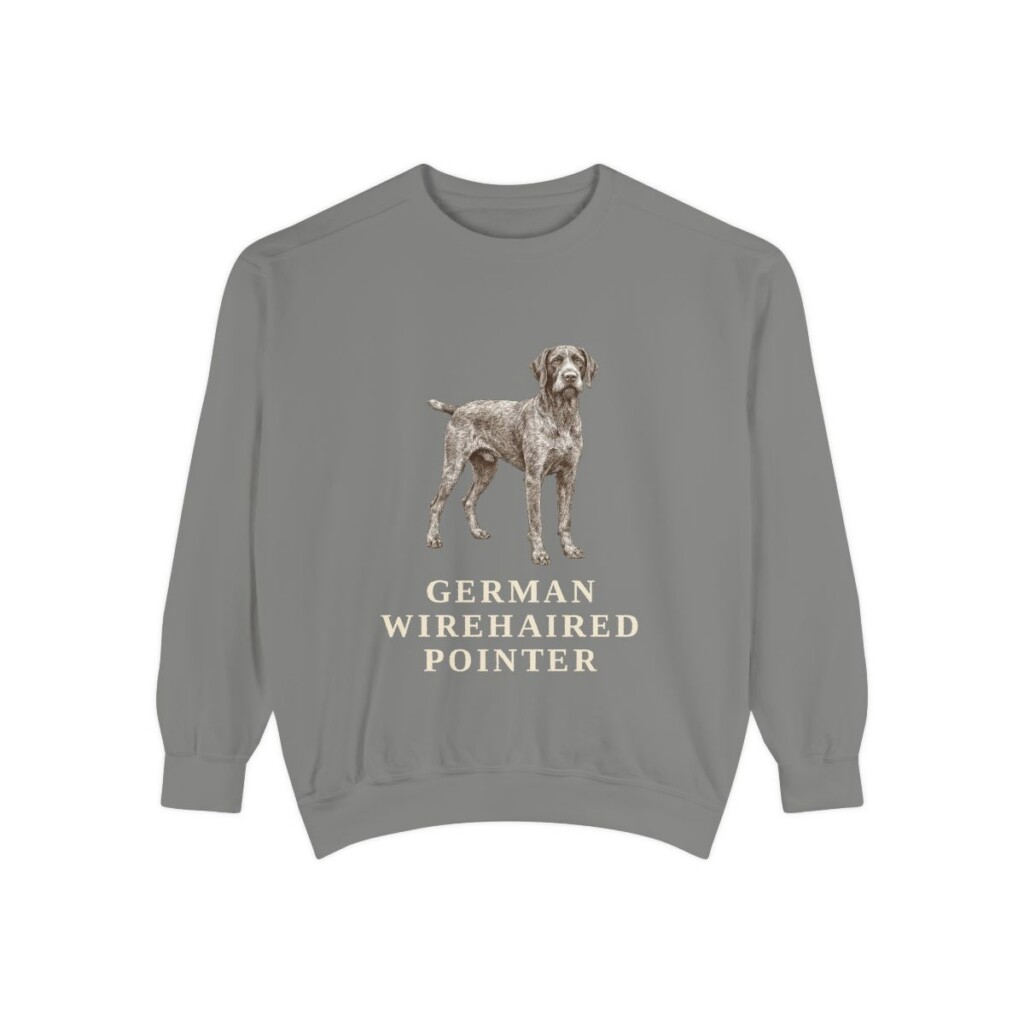 German Wirehaired Pointer Sweatshirt, Grey, front view
