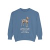 German Wirehaired Pointer Humor Sweatshirt, Blue Jean, front view