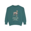 German Wirehaired Pointer Humor Sweatshirt, Blue Spruce, front view