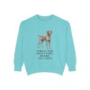 German Wirehaired Pointer Humor Sweatshirt, Chalky Mint, front view