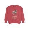German Wirehaired Pointer Humor Sweatshirt, Crimson, front view